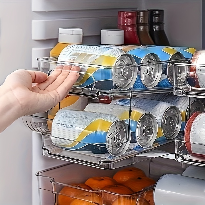 4 pcs Plastic Storage Bins for Pantry, Refrigerator, Countertop