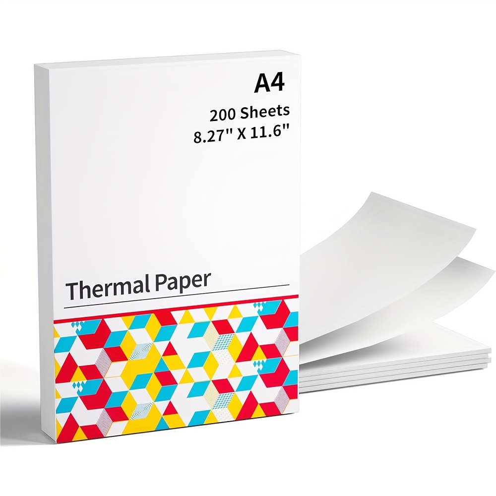 Papel térmico A4 para portátil térmico impresora , 210x297mm, Moda de  Mujer