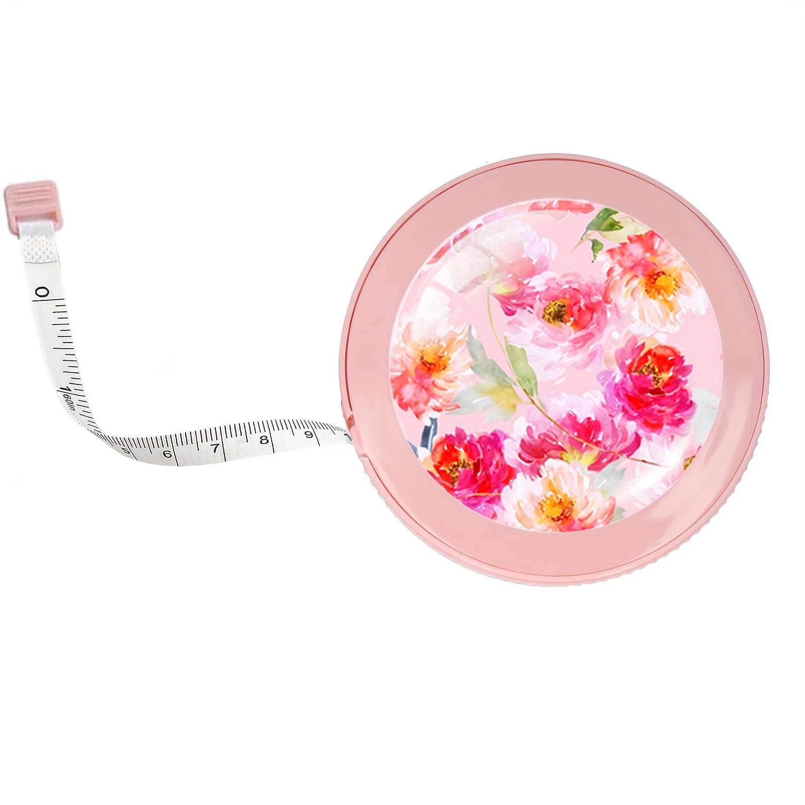 1pc 60-inch Retractable Pink Tape Measure For Measuring Body