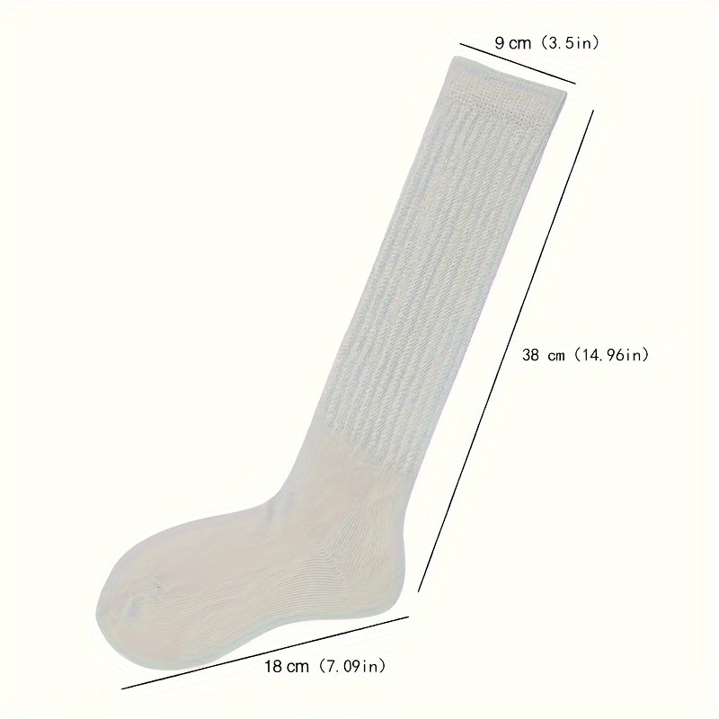 Men's Knee High Solid Knit Slouch Socks