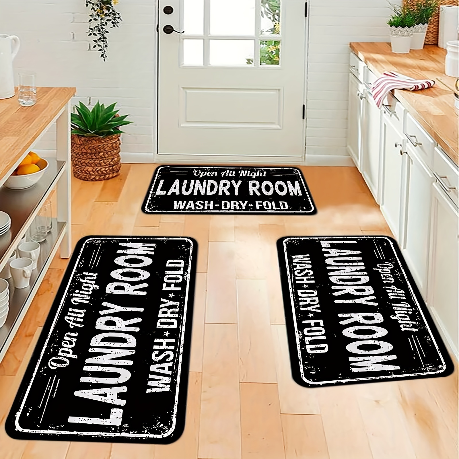 1pc Alfombra Dólar Estadounidense Creativa Cocina Lavandería - Temu