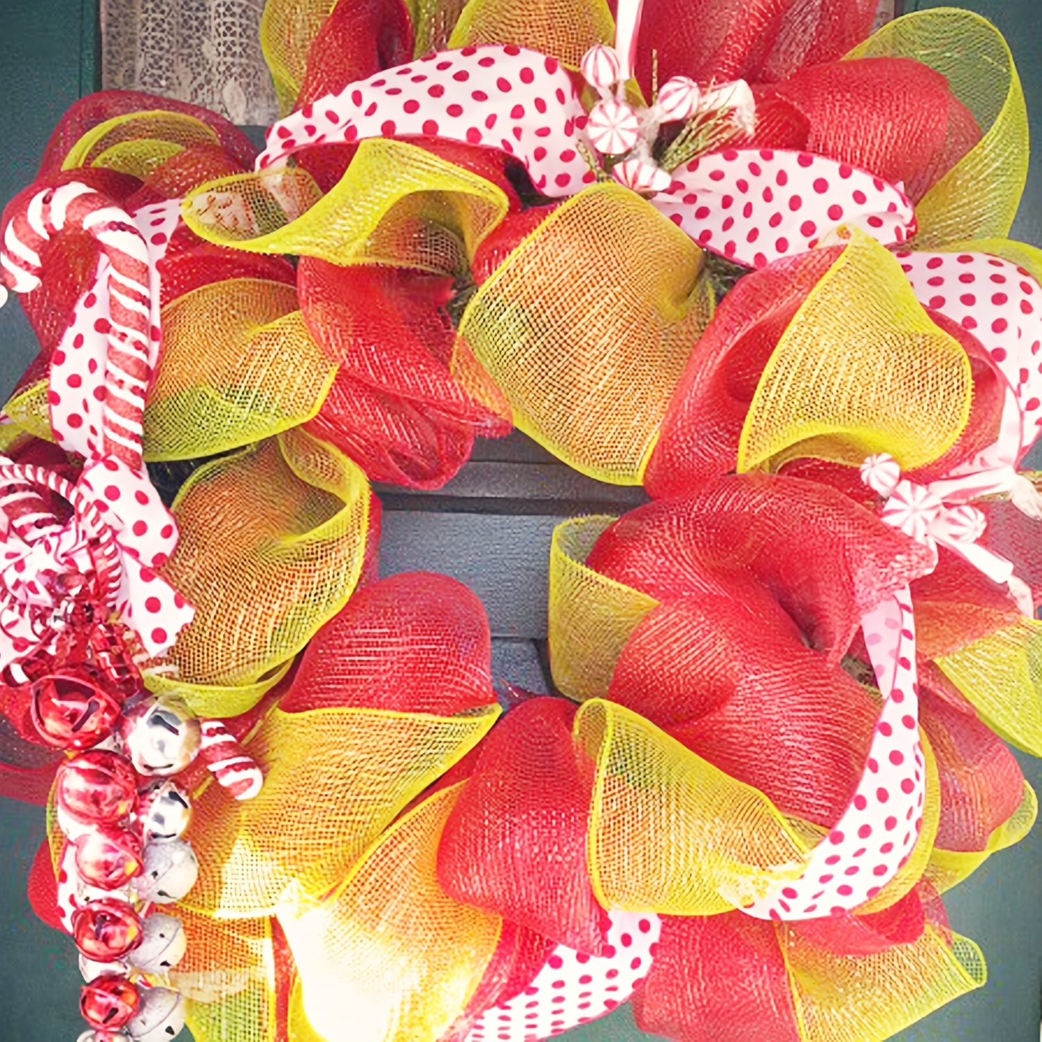 Easter Mesh Ribbon Decor Mesh Wreath Supplies Metallic Foil - Temu
