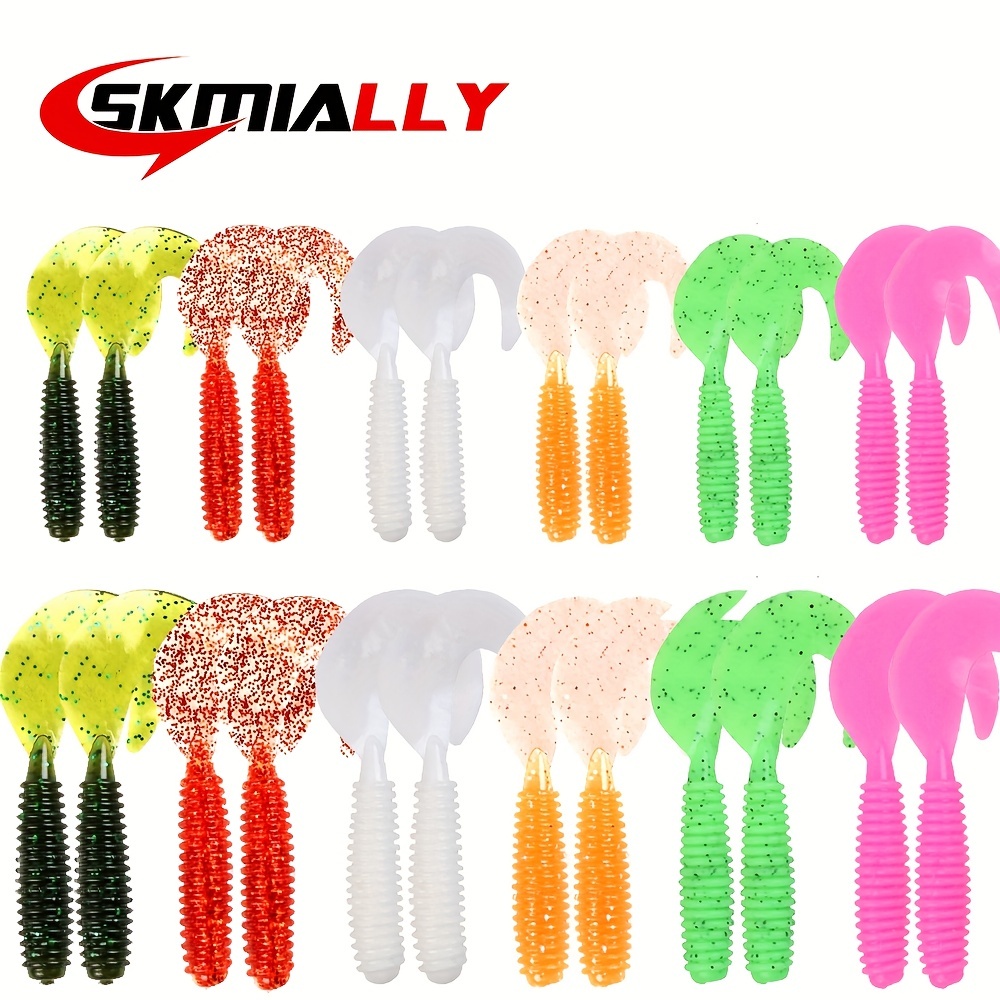 Aventik 80 Pcs Paddle Tail Swimbaits, Bicolor Soft Plastic Fishing Lures T  Tail Shad Bait for Crappie Bass Trout 2 Styles & 8 Colors Mixed Kit - Yahoo  Shopping