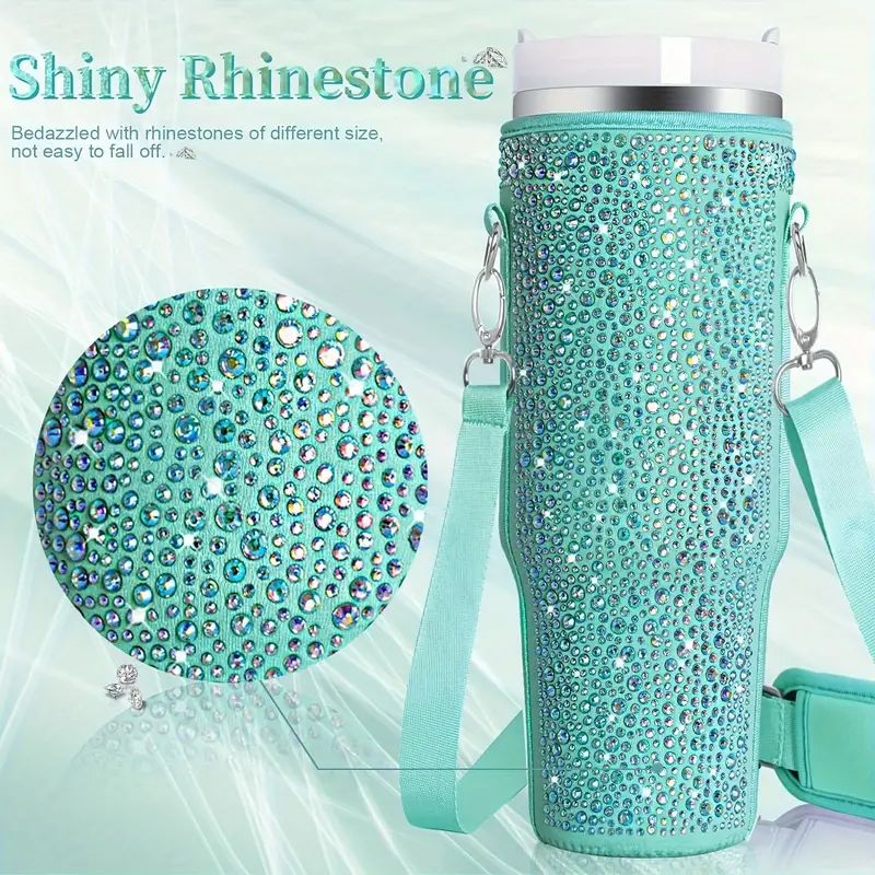 Bling Water Bottle Carrier Bag For Stanley Quencher H2.0 For - Temu