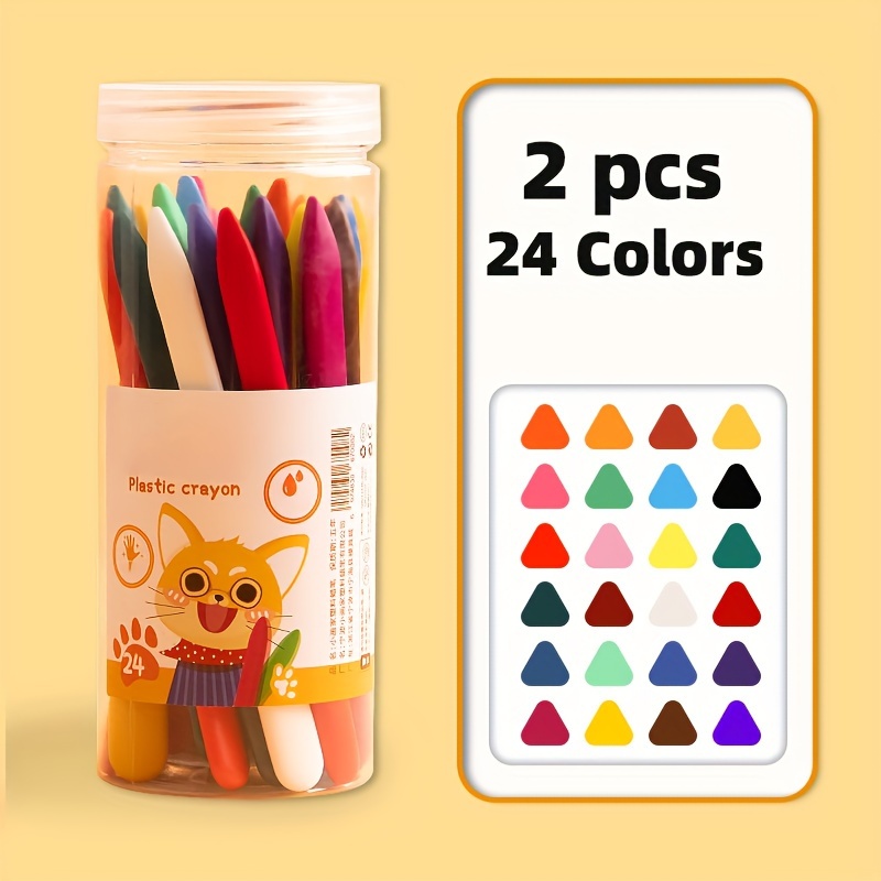Crayons Pastel Triangle Plastic Crayon For School Office And - Temu