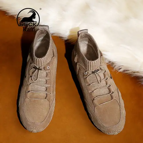 Men's Leather Casual Shoes Fashion Crocodile Leather Waterproof Sneakers  Men Shoes Winter Plush Warm Walking Shoe Male Sneaker