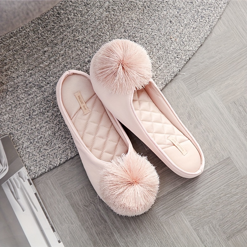 Fluffy best sale ball slippers