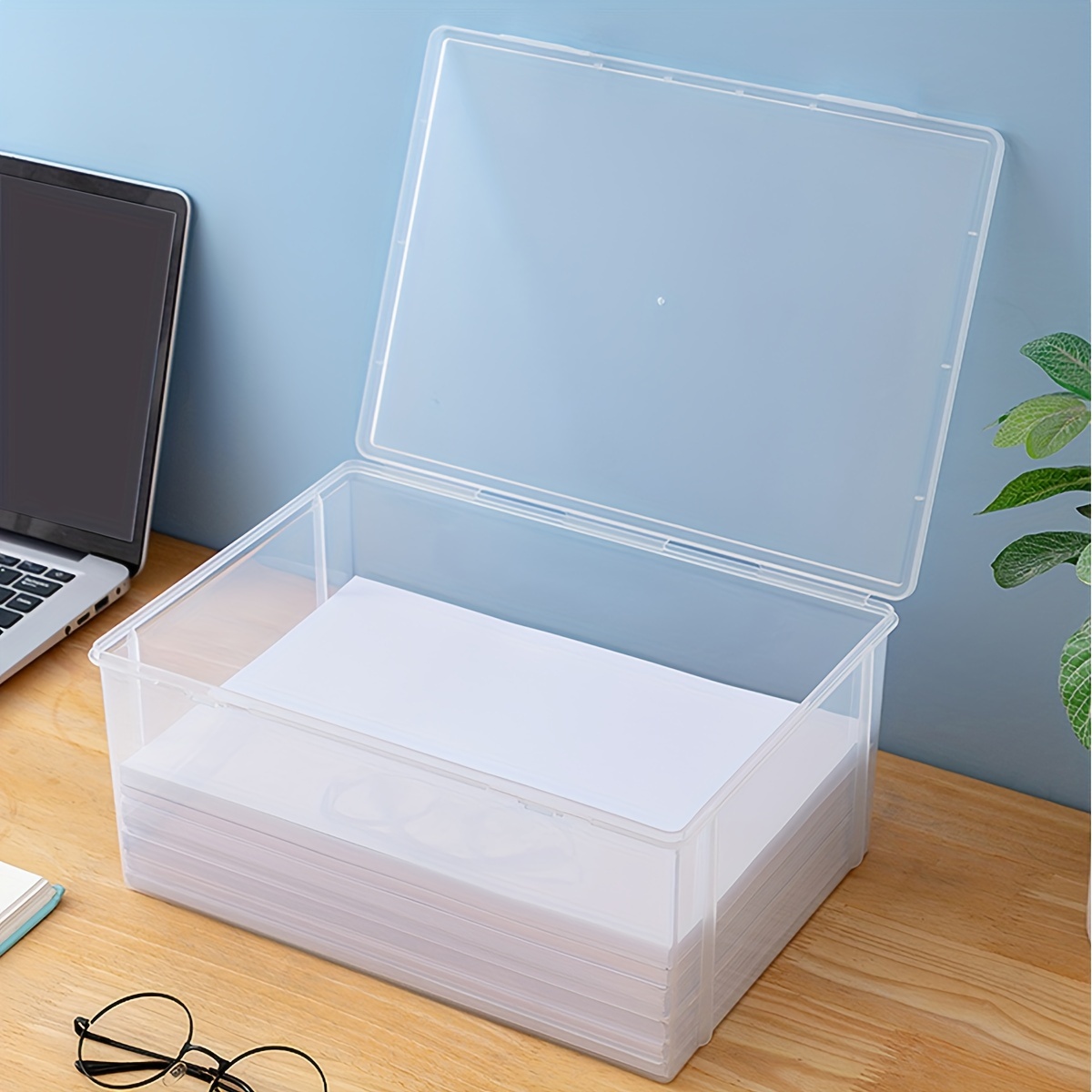 Multifunctional Plastic Storage Box Large Capacity Office - Temu