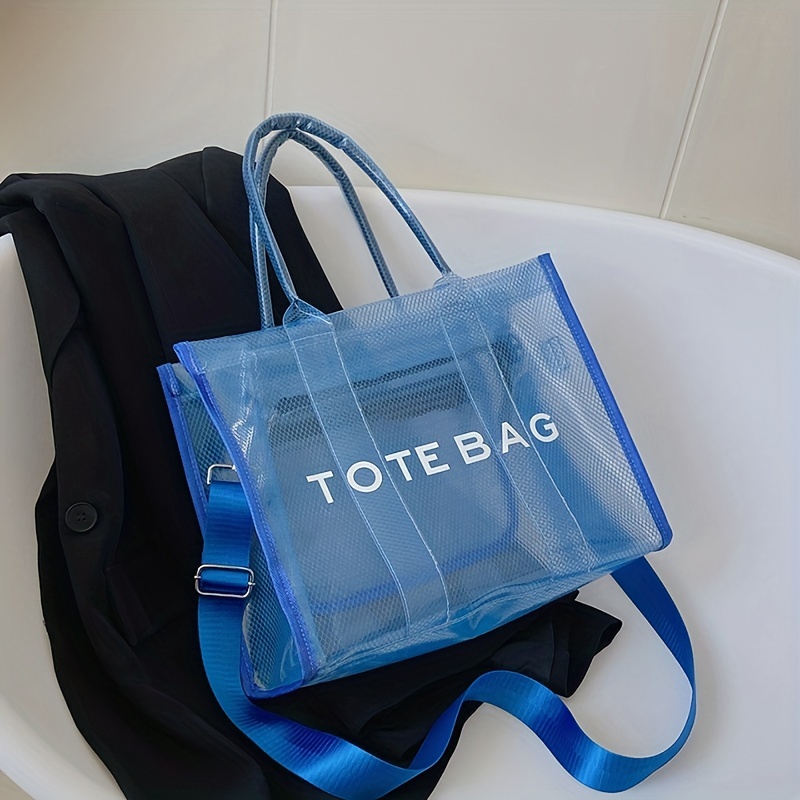 Candy Color PVC Tote Bag Women Handbags Luxury Brands Mesh Clear Shoulder  Crossbody Bag Jelly Beach Bags for Women Shopper Bags - AliExpress