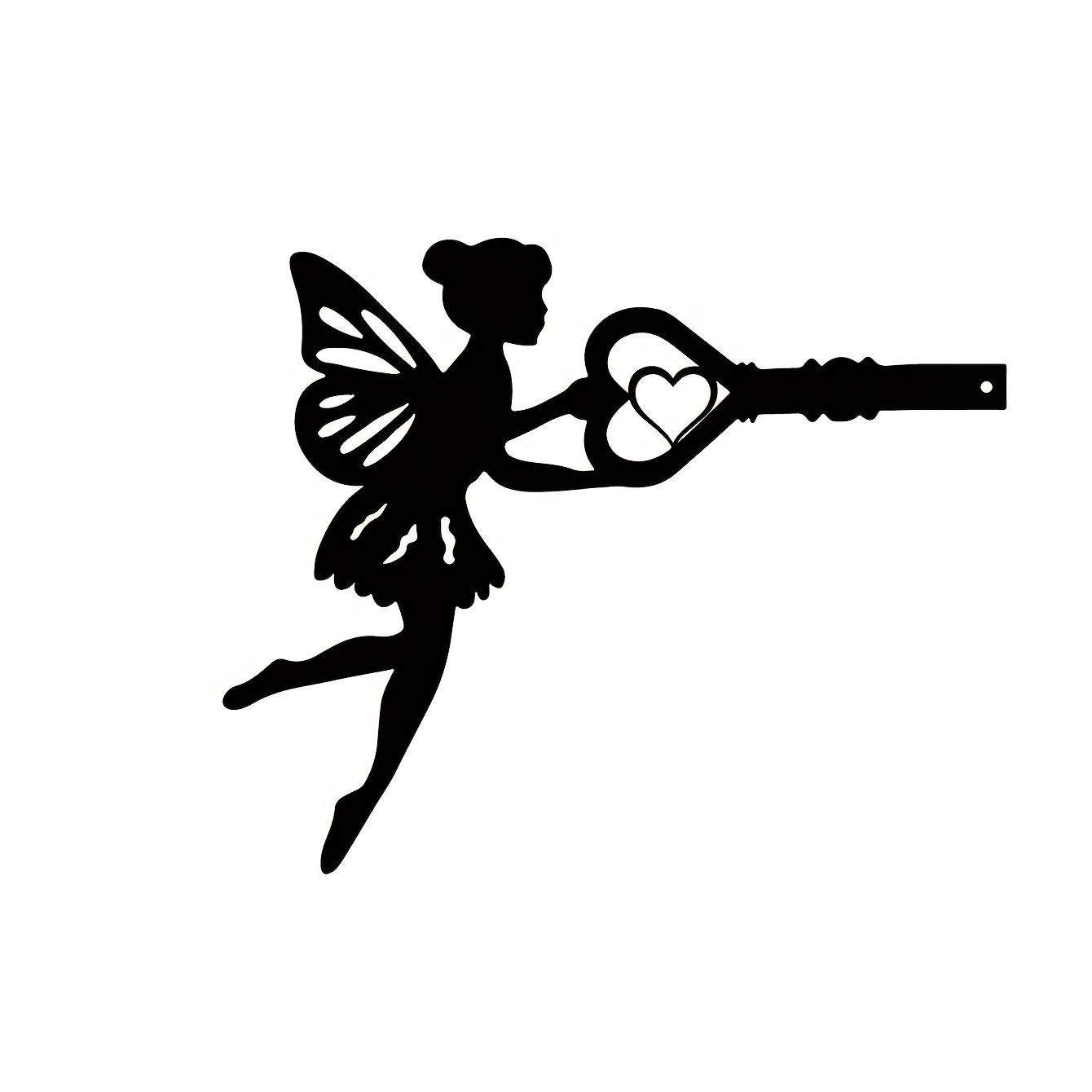 2Pcs Outdoor Metal Art Fairy Silhouette for Branch