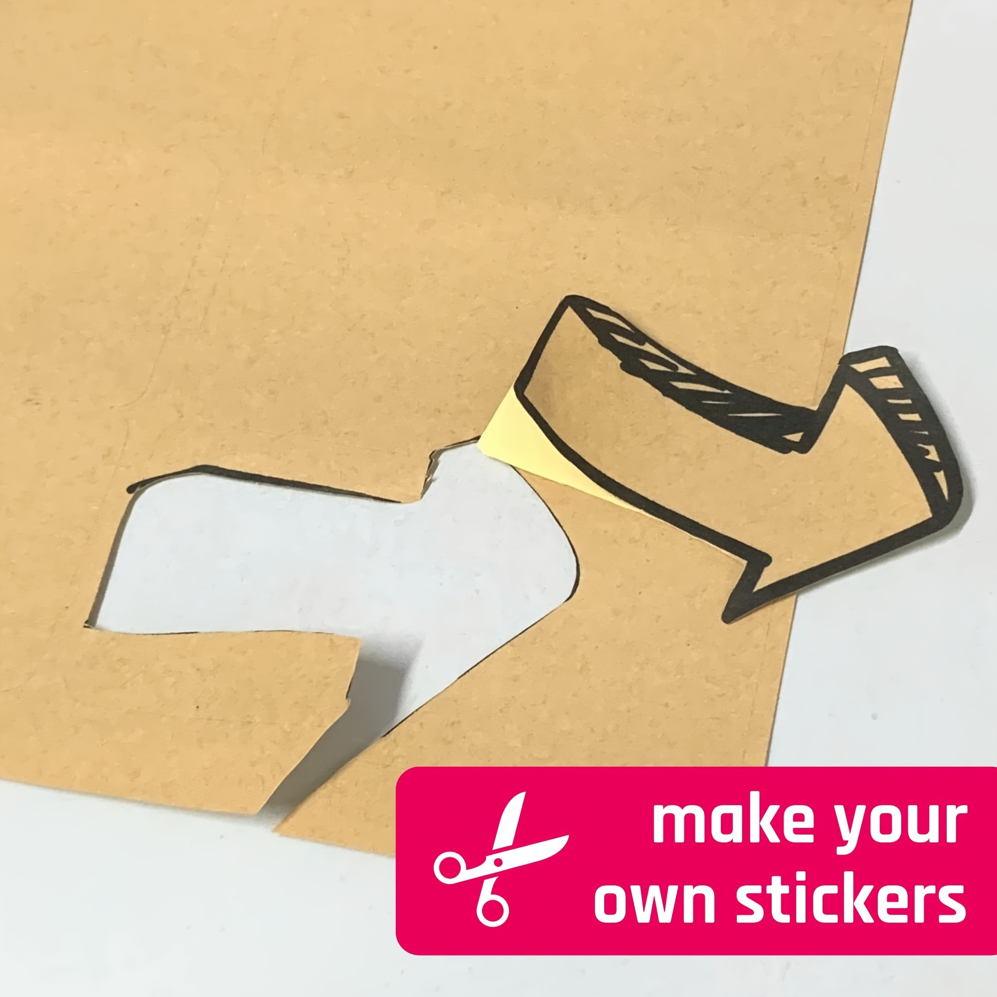 Autocollants en Papier Kraft  Impression stickers sur papier brun