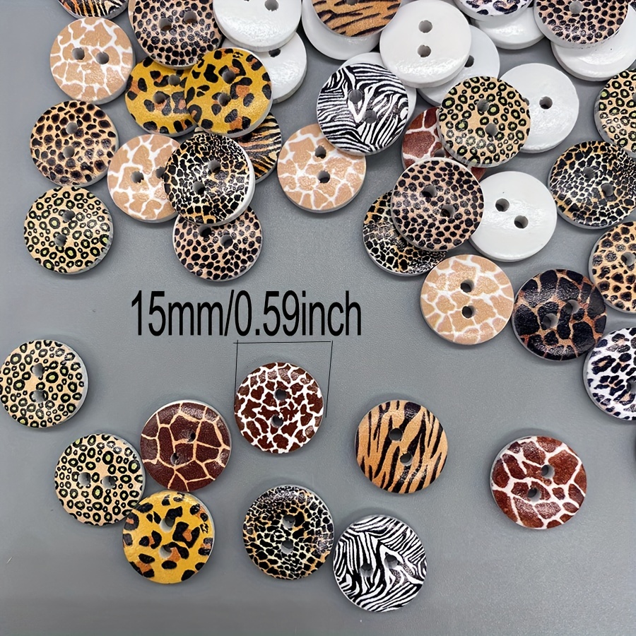 50pcs Double Eye Plastic Buttons, Colorful Small Buttons, DIY Crafts,  Button Painting, Sewing Accessories