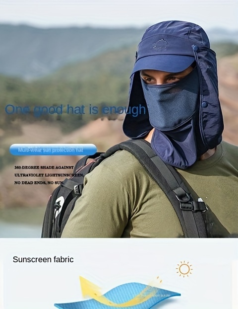 1pcs Adjustable Sun Cap 360° Rotation Sun Visor Hat UV Protection Hat Face  Shield Hat for Outdoor activity Camping Hiking