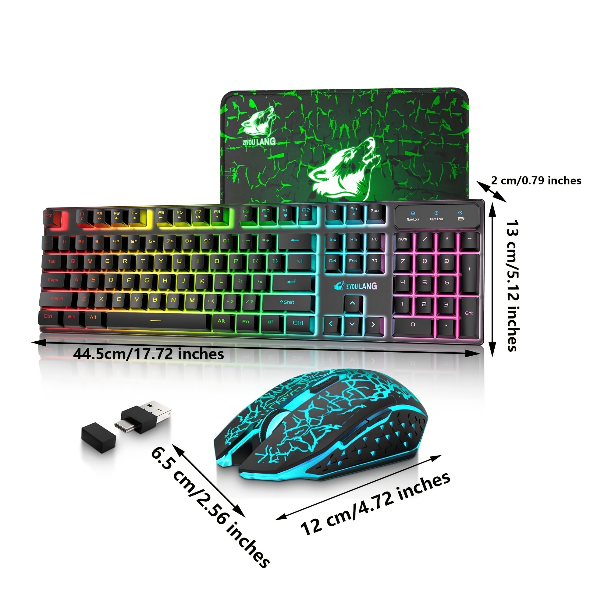  Gaming Keyboard and Mouse and Mouse pad and Gaming