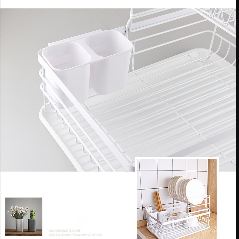 Stylish And Space saving Kitchen Storage Rack With Drainage - Temu