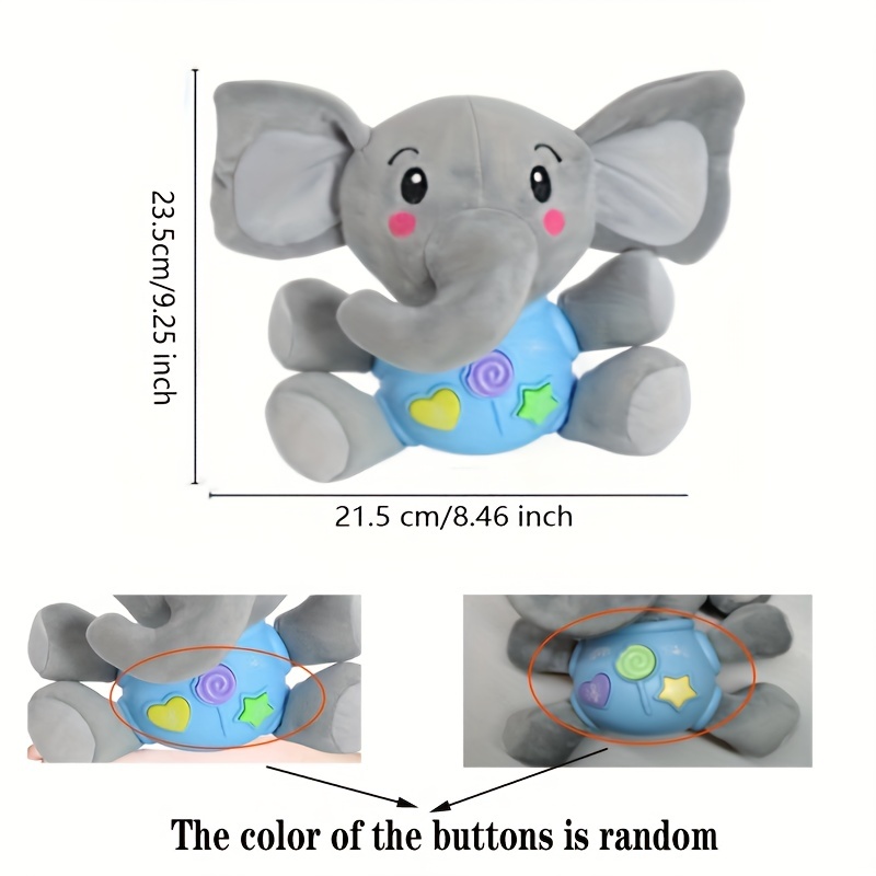 Elefante de peluche música juguetes para bebés 0 3 6 9 12 meses, lindo  animal de peluche juguetes para bebés recién nacidos juguetes musicales  para niños pequeños TUNC Sencillez