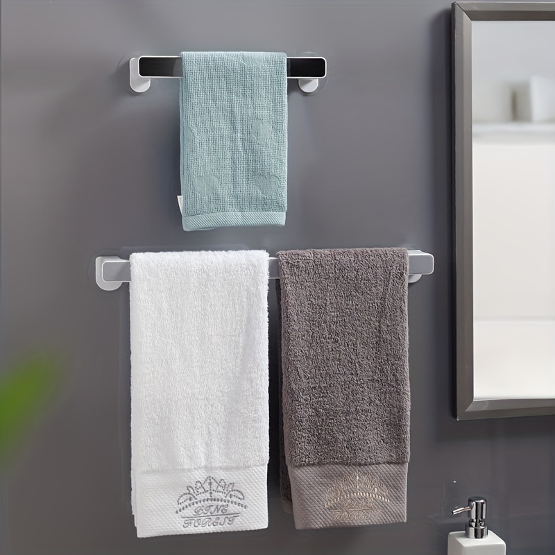 Toalleros para baño montados en la pared, organizador de almacenamiento de  toallas para baño pequeño, soporte de toalla de metal para toallas de baño