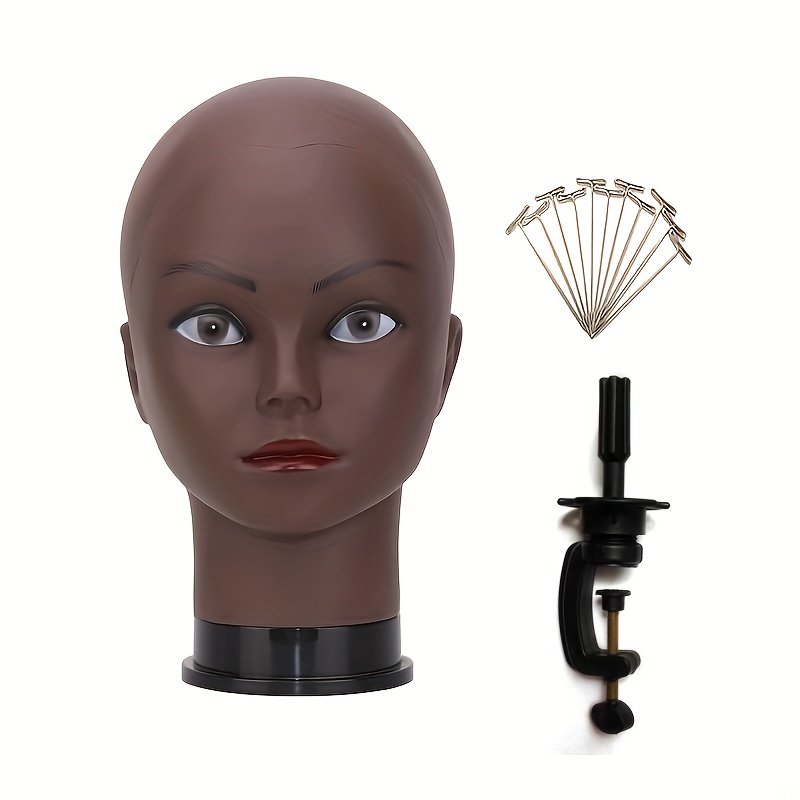 Wig Making Kit Wig Stand With Head Bald Manequin Head T Pins Wig