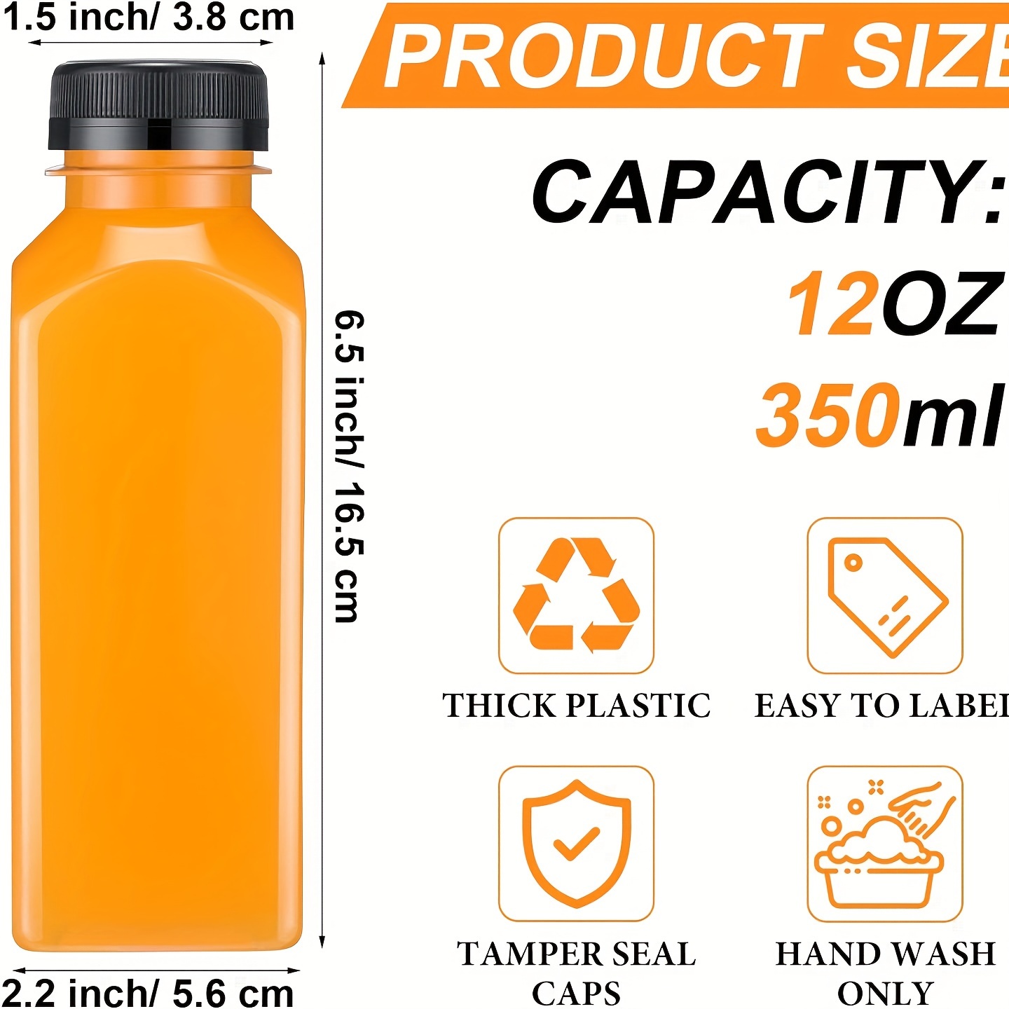 4Oz Small Plastic Bottles for Liquids Ginger Shot Bottles with