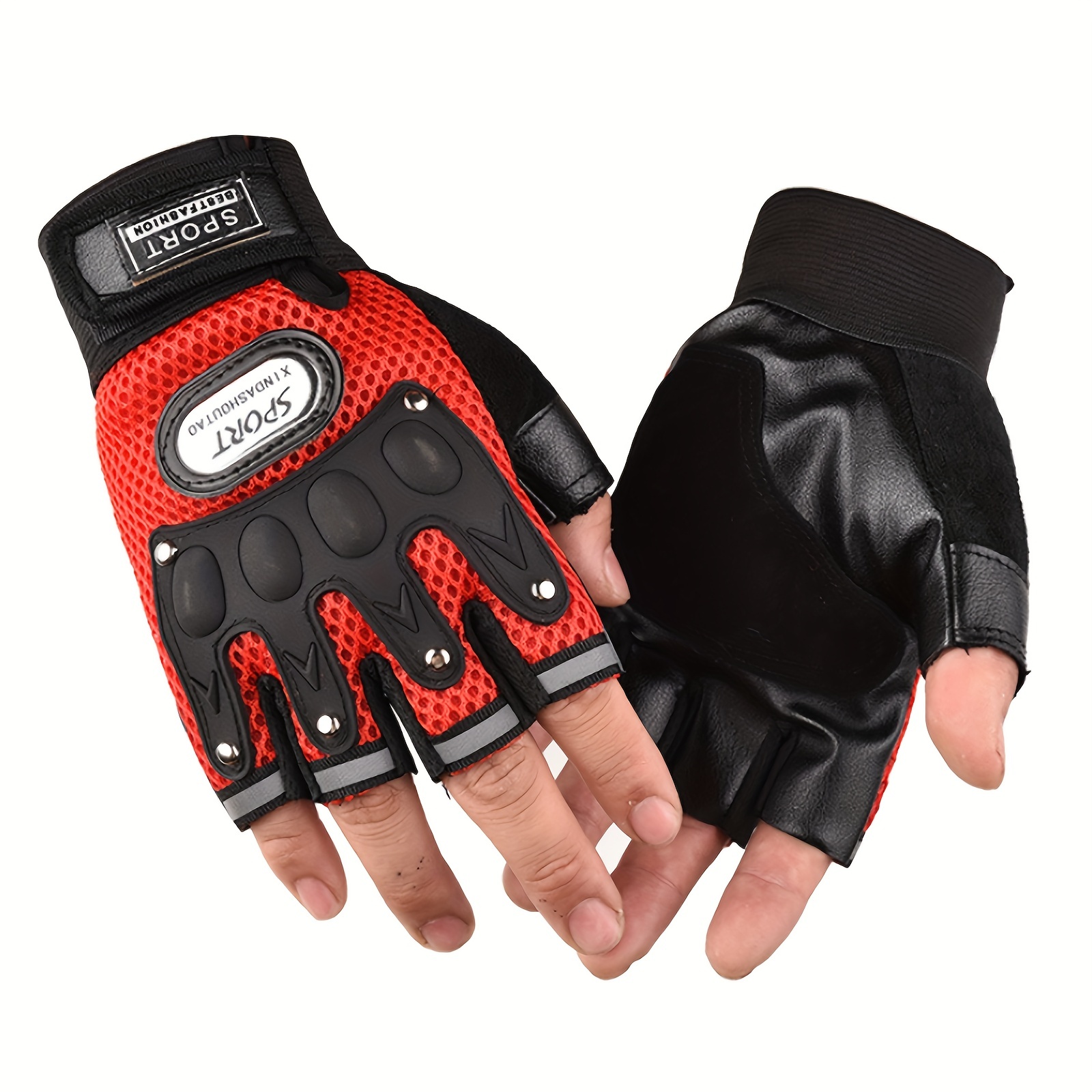 Men's Motorcycle Gloves Half Finger Gloves Men Women Sports - Temu