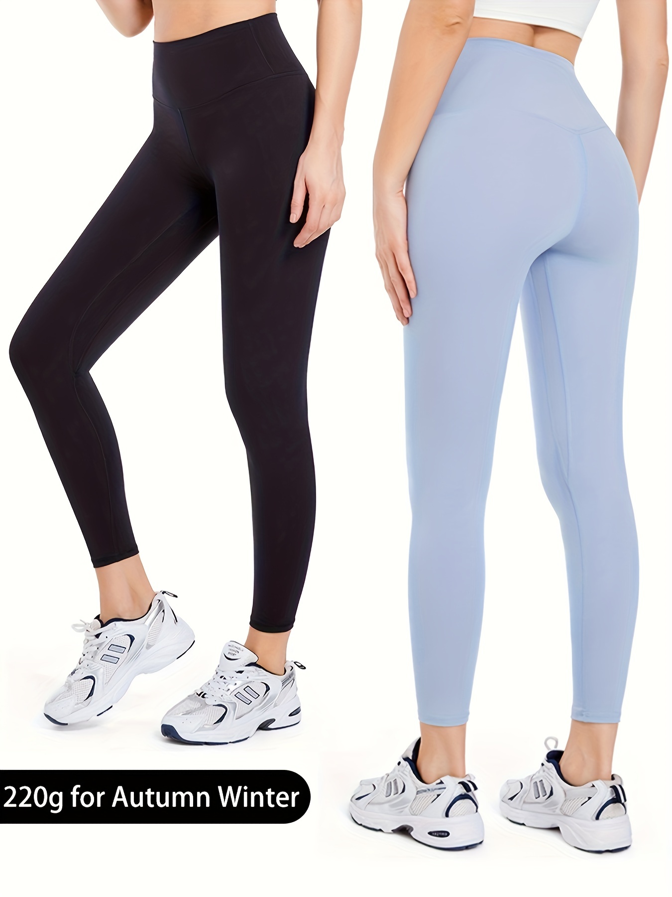 Solid Color Seamless Fitness Gym Sports Leggings High Waist - Temu Canada
