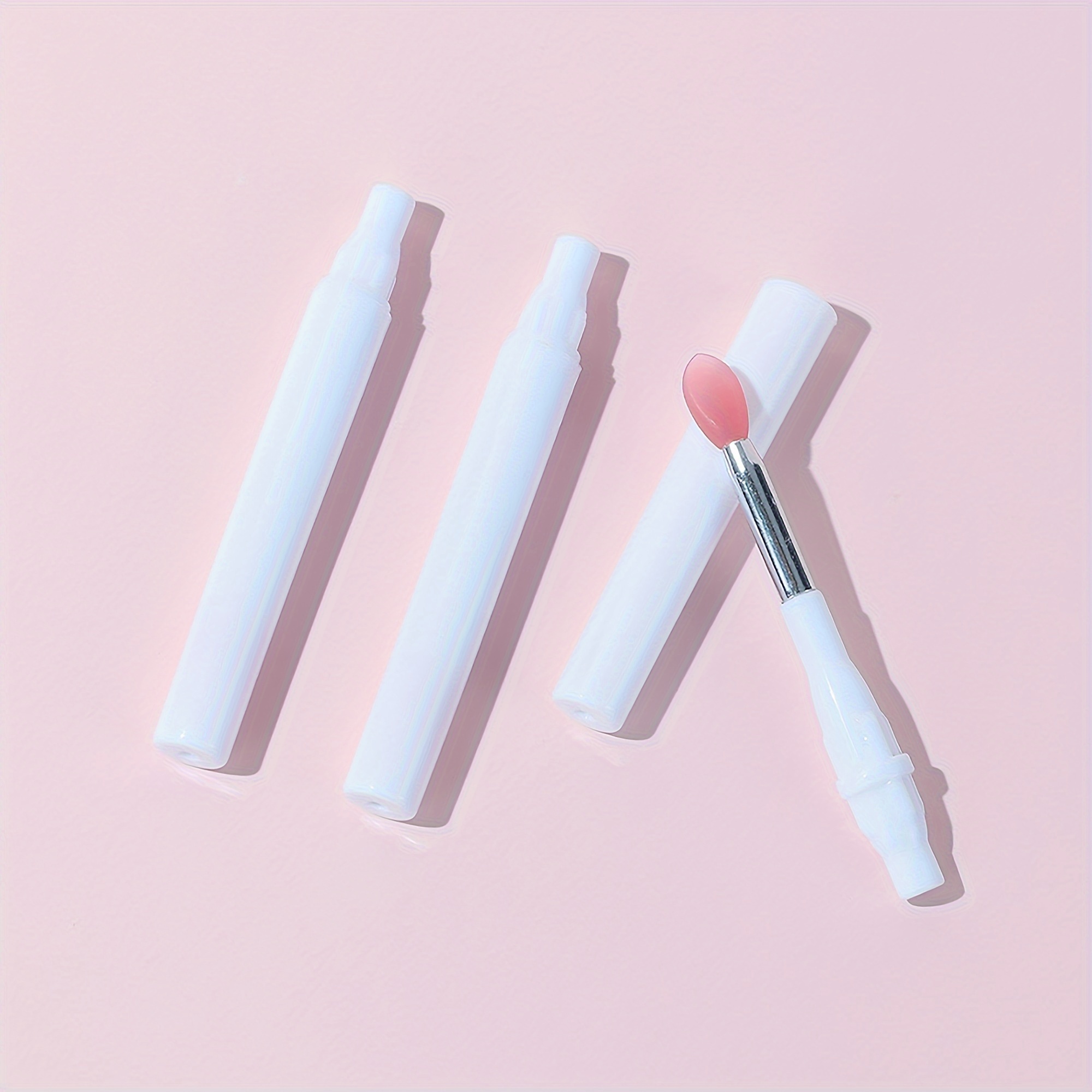 3 Stück Silikon Lippenpinsel Mit Kappe – 8,9 Cm, Vielseitig Für Lippenstift, Concealer Und Make-up