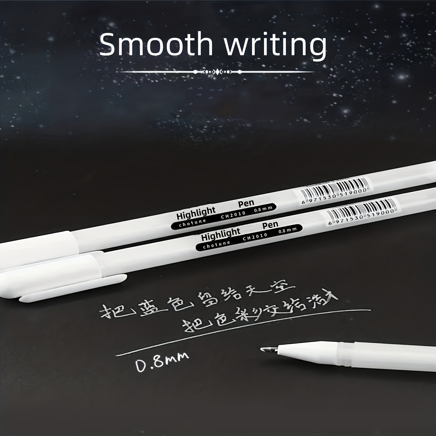 White Gel Pen Fine Gel Ink Pen Used For Black Paper Drawing - Temu
