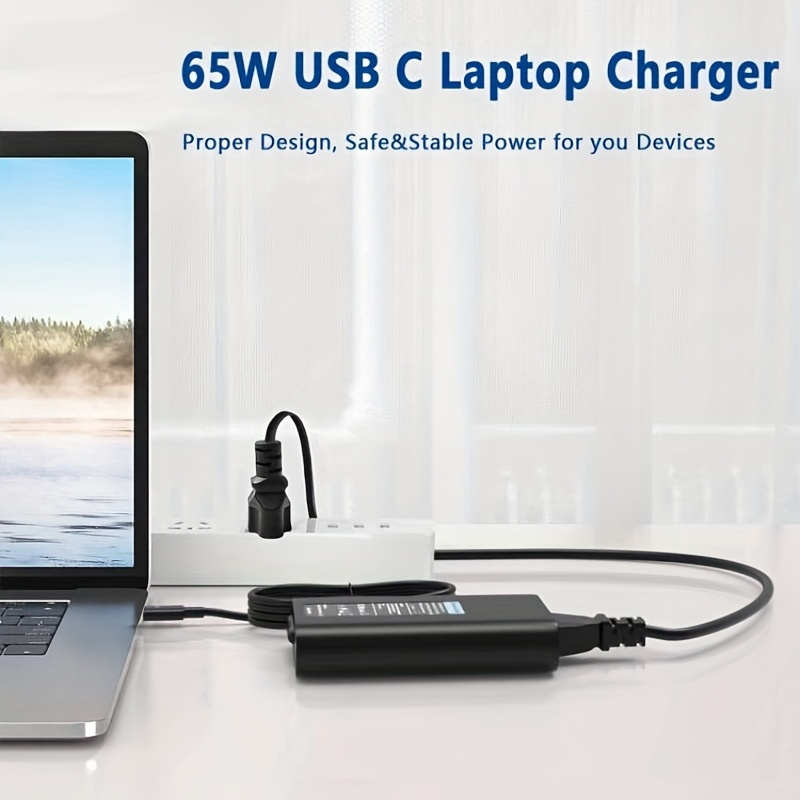 Adaptador de CA de cargador de laptop USB C de 65 W para Dell Latitude 5420  5520 5320 5300 5285 5290 7320 7410 7420 7400 2 en 1 XPS 9250 9360 9365