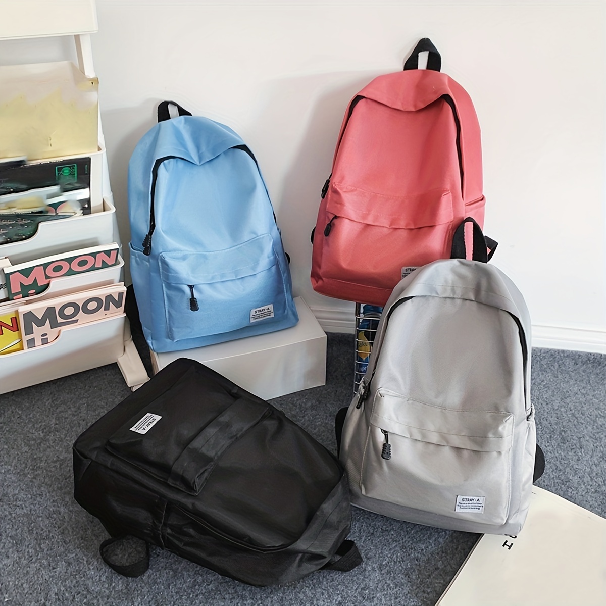 Casual Solid Backpack Travel Backpack School Bag
