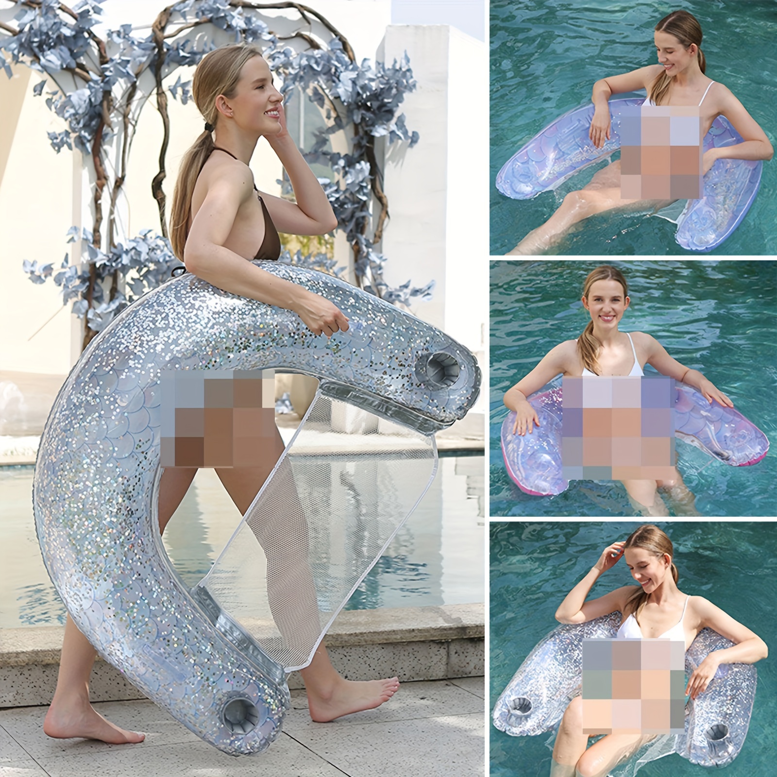 New Product Mermaid Net Seat Adult Internet Celebrity Play - Temu