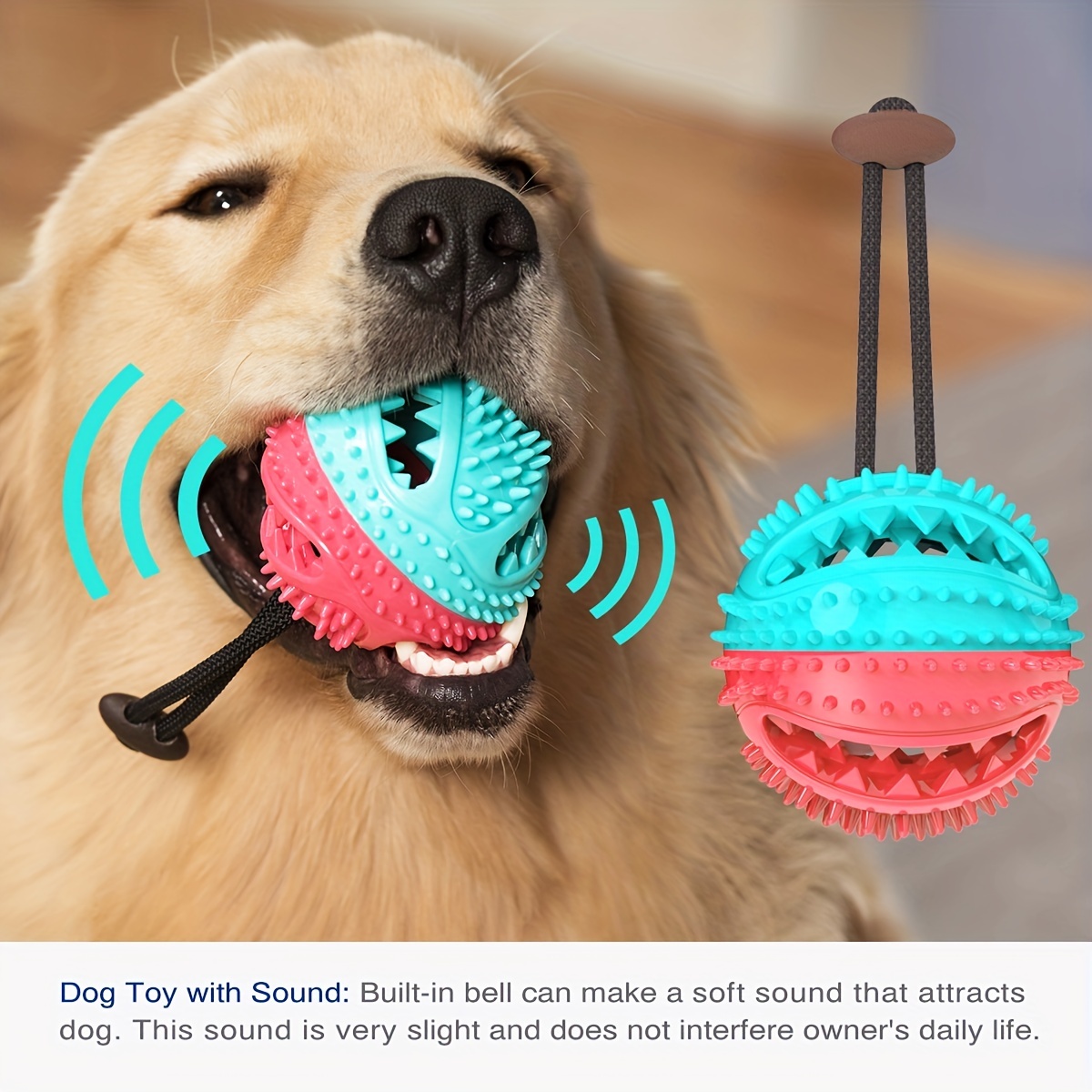 Dog Sound Ball Food Dispenser Pet Teeth Grinding And - Temu