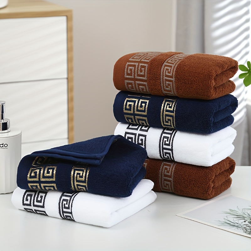 35x75cm and 70x140cm 2PCS Large White Bath Hand Towels Cotton
