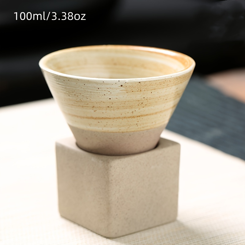 Handmade Ceramic Coffee Mug With Handle, Goblet Design Coffee Cup, Tea Cup,  Latte Mugs For Office And Home, Unique Gift For Men Women - Temu