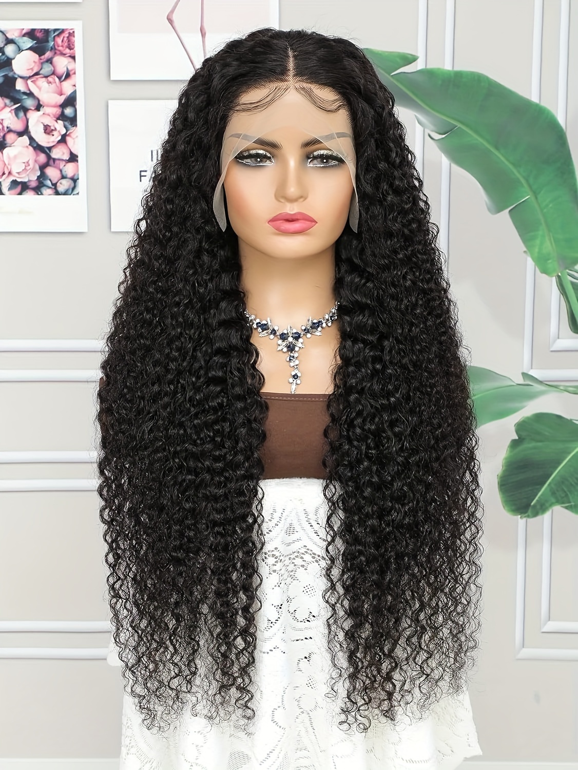 Curly Lace Front Wig Invisible Lace 13x6x1 Pre Plucked Human Hair Wigs With Baby Hair 180 Density Deep Curly Lace Frontal Wig T Part Afro Curly Lace