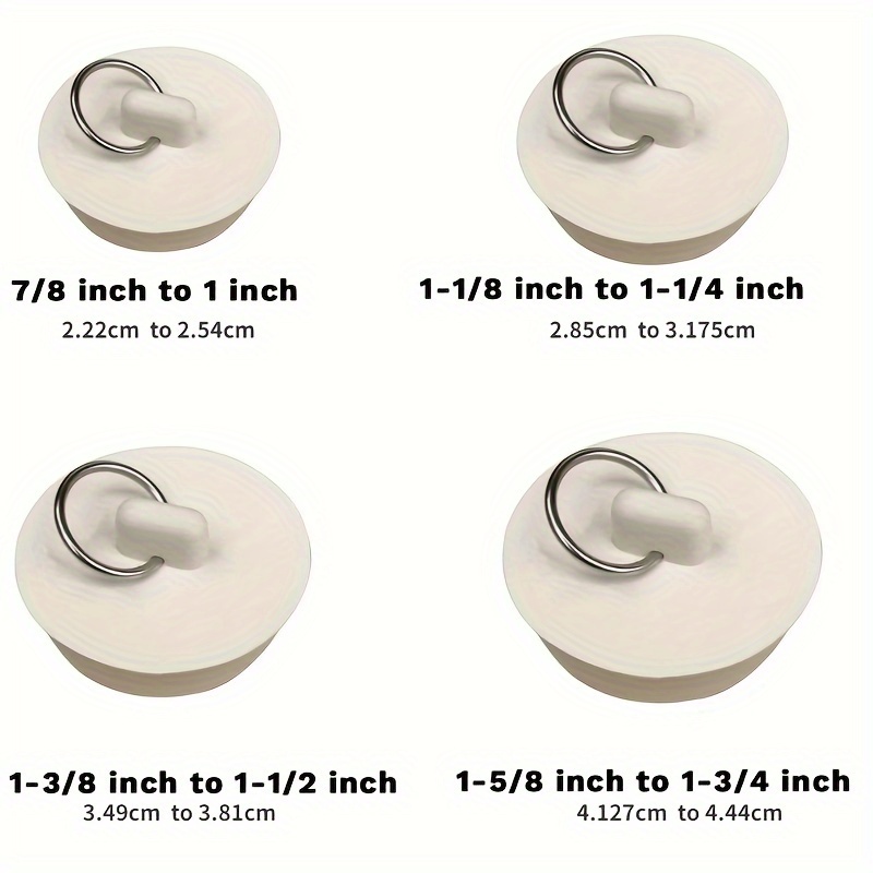 Do it 1-1/2 In. to 2 In. White Rubber Bathtub Drain Stopper