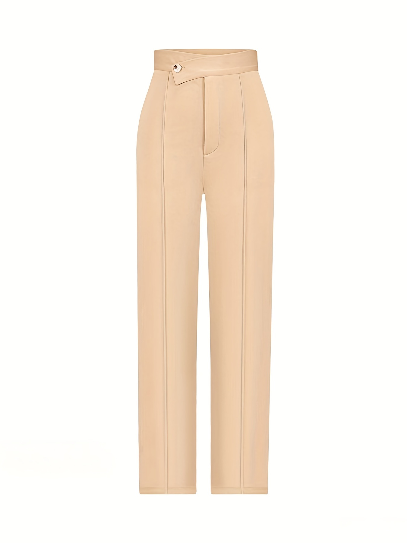 Women's Plus Size Solid High Waist Skinny Pants Work Office Long Trousers  With Pocket 1XL(14)
