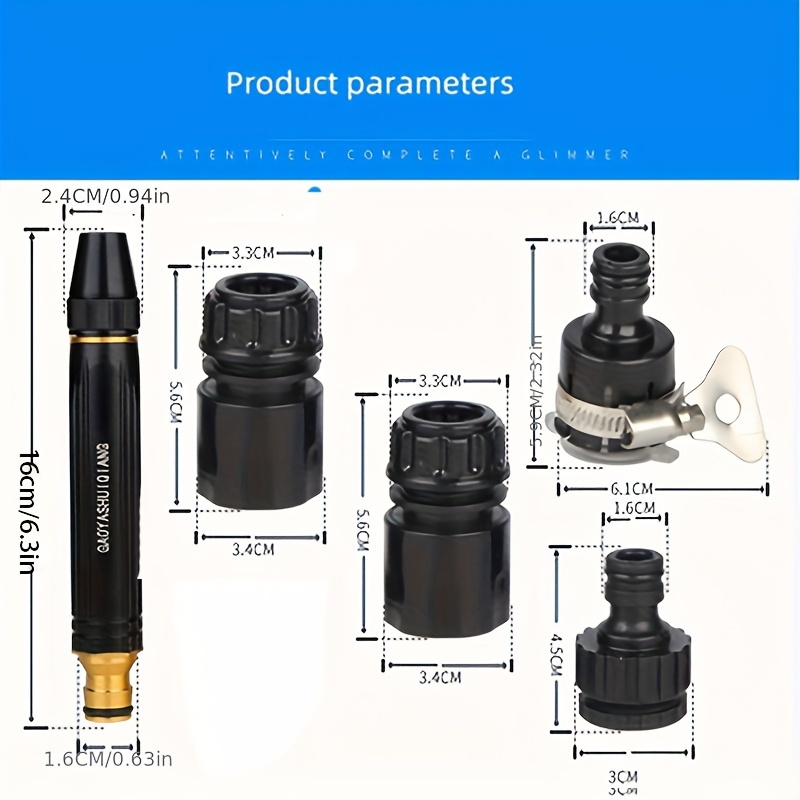 Portable Garden High Pressure Watering Spray Gun Set
