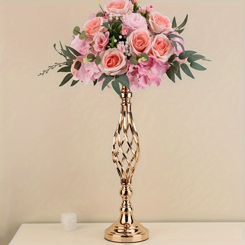 Centros de mesa de boda para mesas de recepción, soportes para candelabros  giratorios, jarrones de flores de boda, centros de mesa de metal para  decoración del hogar líder en la carretera de