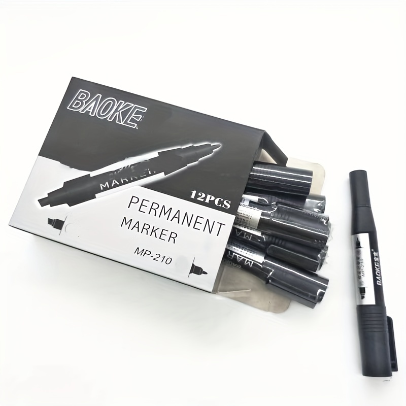 Permanent Oil Marker Pen Black Blue Red Ink Waterproof - Temu