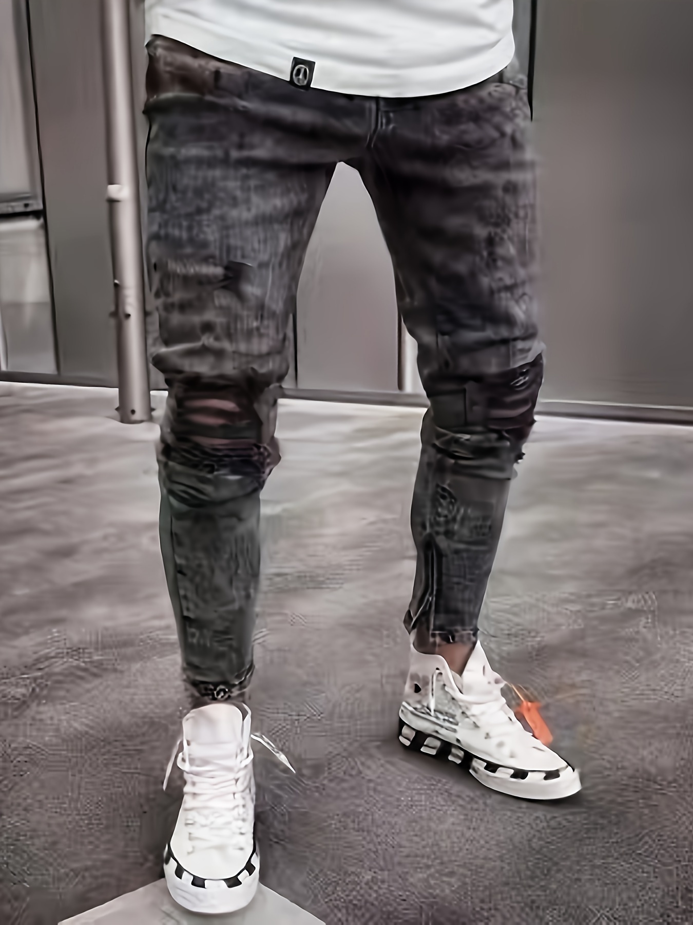 Express ripped hot sale jeans mens