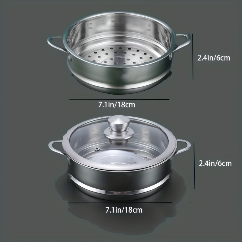  SMLZV - Vaporera de acero inoxidable de 3 niveles para  alimentos, vaporera eléctrica, vaporera para el hogar, vaporera de 3 capas  : Hogar y Cocina