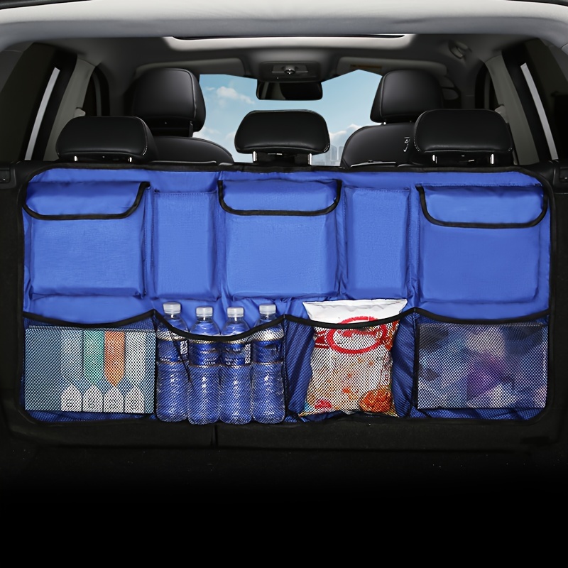 1pc Car Trunk Storage Bag, Rear Seat Storage Bag, Large Capacity  Multi-pocket Car Interior Storage And Organizing Bag For MPV / Big SUV