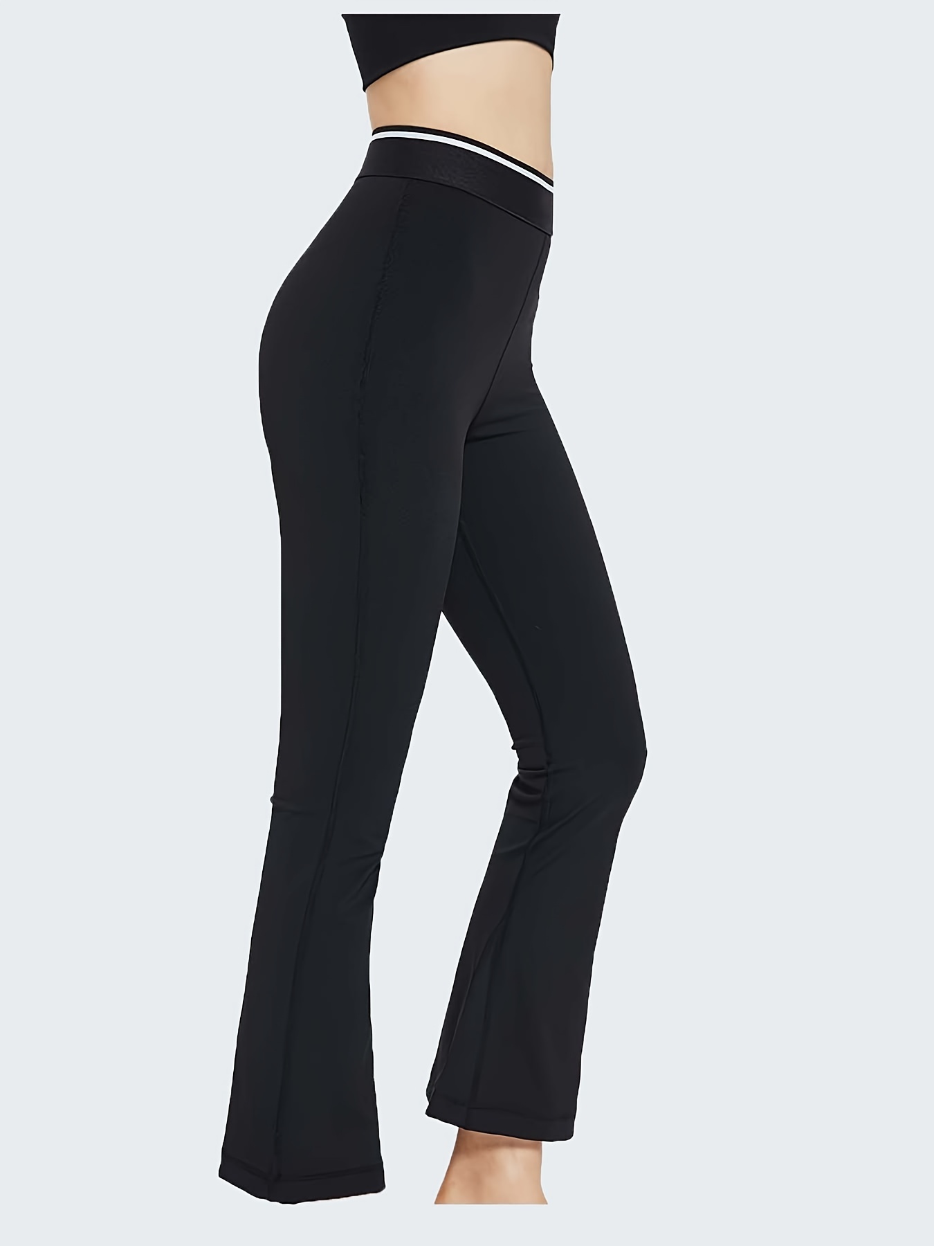 Solid Color Yoga Butt Lifting Flare Pants Running Bootcut - Temu