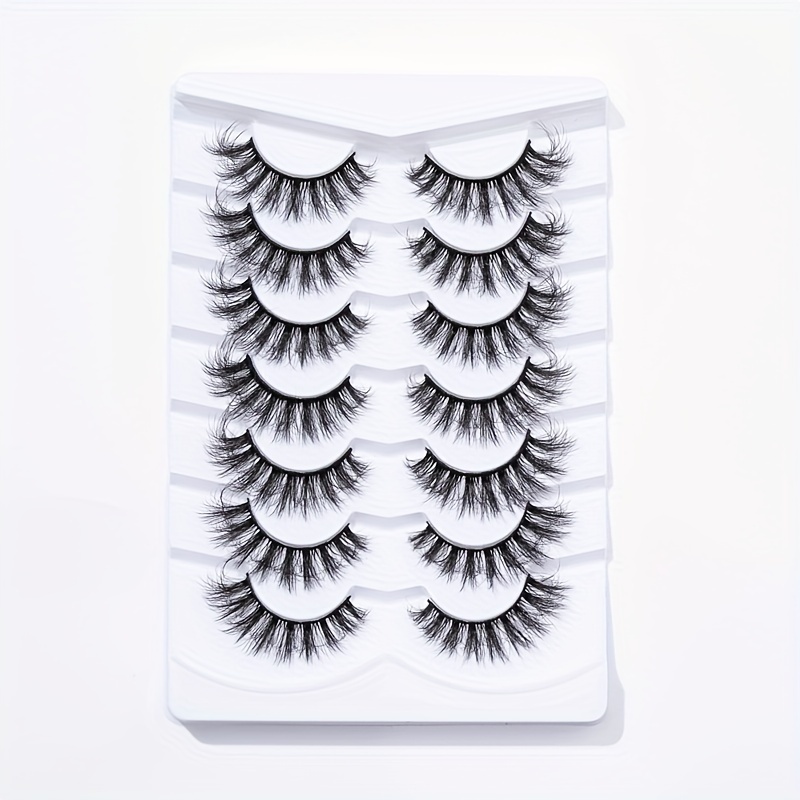 7 Pairs 5D Fluffy False Eyelashes 20mm Long Wispy Lash Extension Makeup