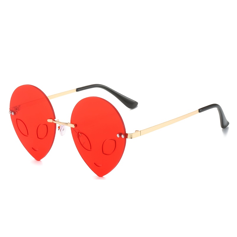 1pc Men's Small Round Frame Metal Temple Fashion Decorative Glasses Sunglasses ,Suitable for Daily Travel Use Wear,Temu