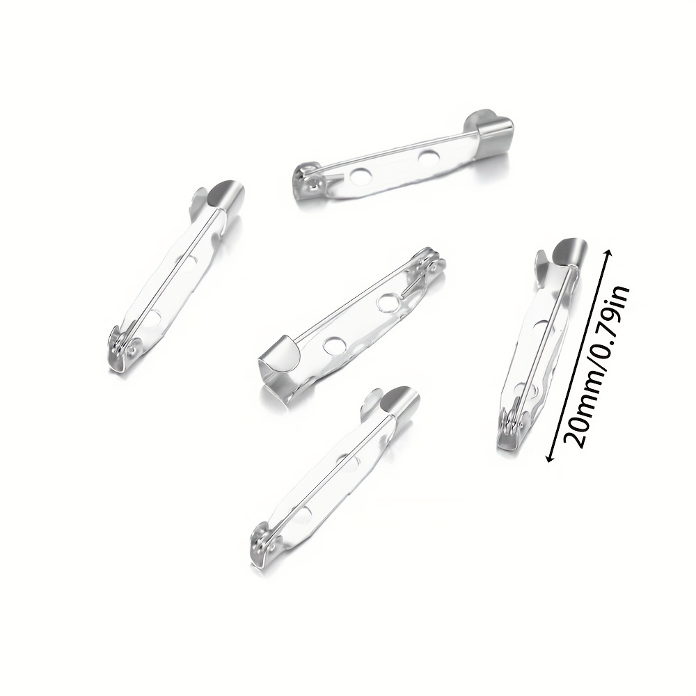 1000 High Quality 20mm Clasp Back Pins With Locking Safety Clips