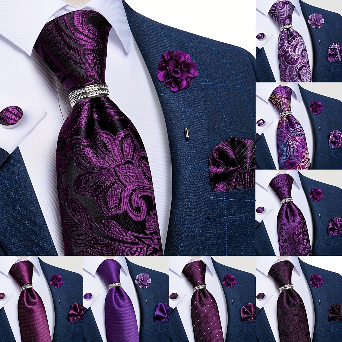 Dibangu Men's Cravat Self Tie Jacquard Woven Paisley Ascot Tie And Pocket  Square Cufflinks Set Formal Casual - Temu Germany