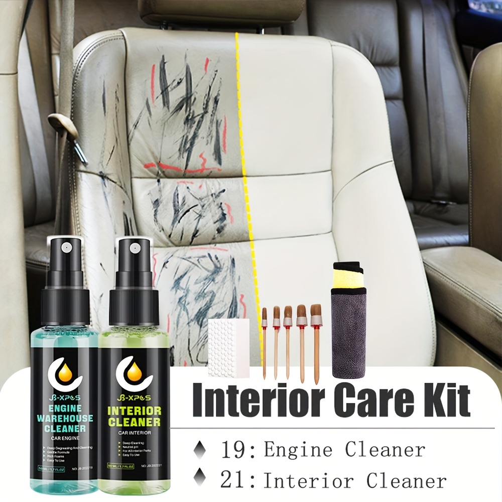 Car Multi-function Foam Cleaner Interior Fabric Seat Steering Wheel Plastic  Stain Cleaner - Temu