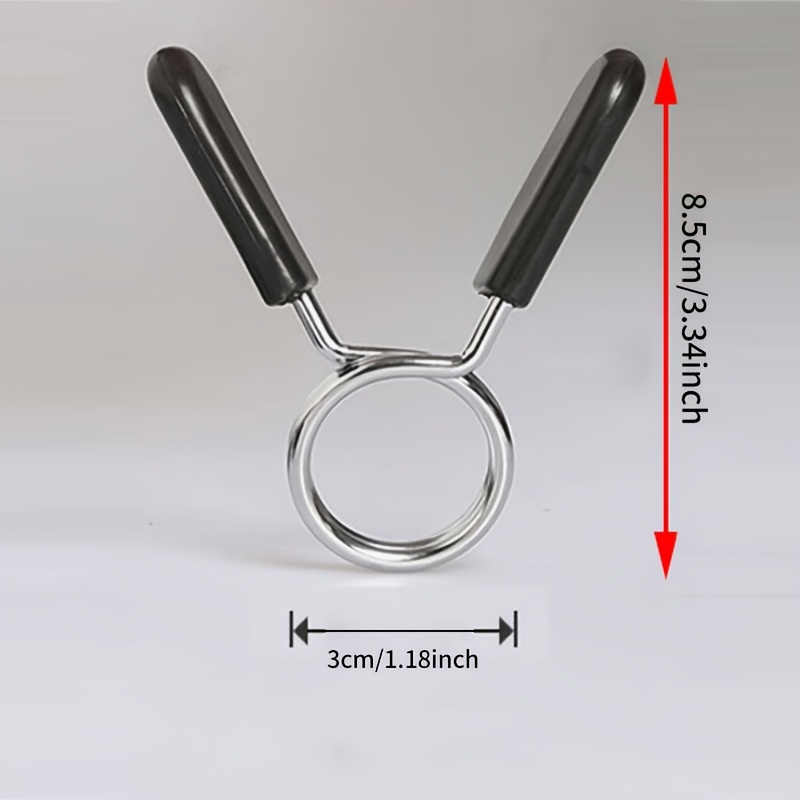 1pc Stainless Steel Dumbbell & Barbell Spring Clamp - Grip, 2.5cm Hole Diameter