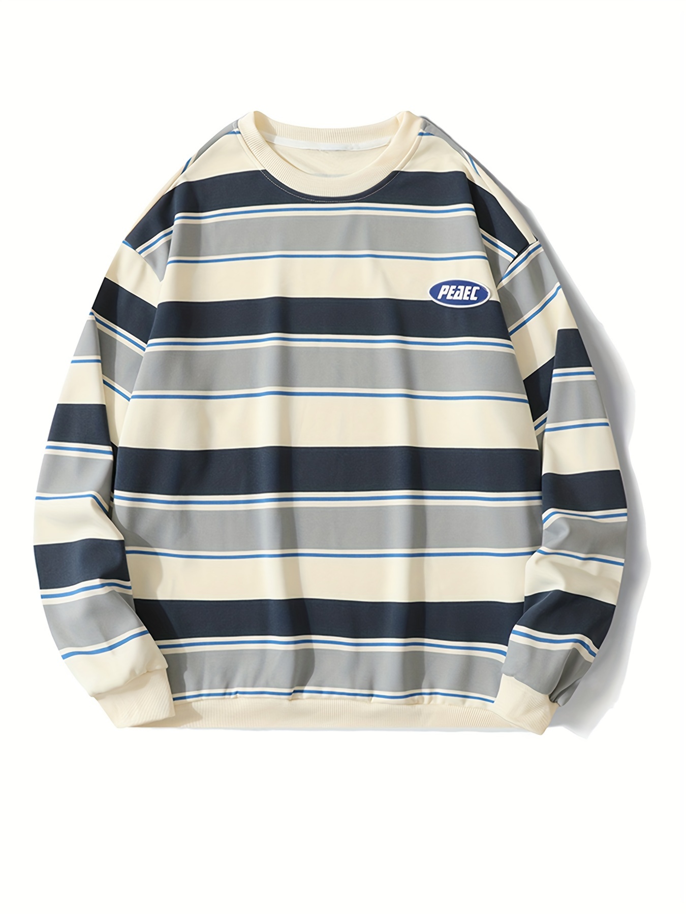 Striped crew cheap neck sweatshirt mens